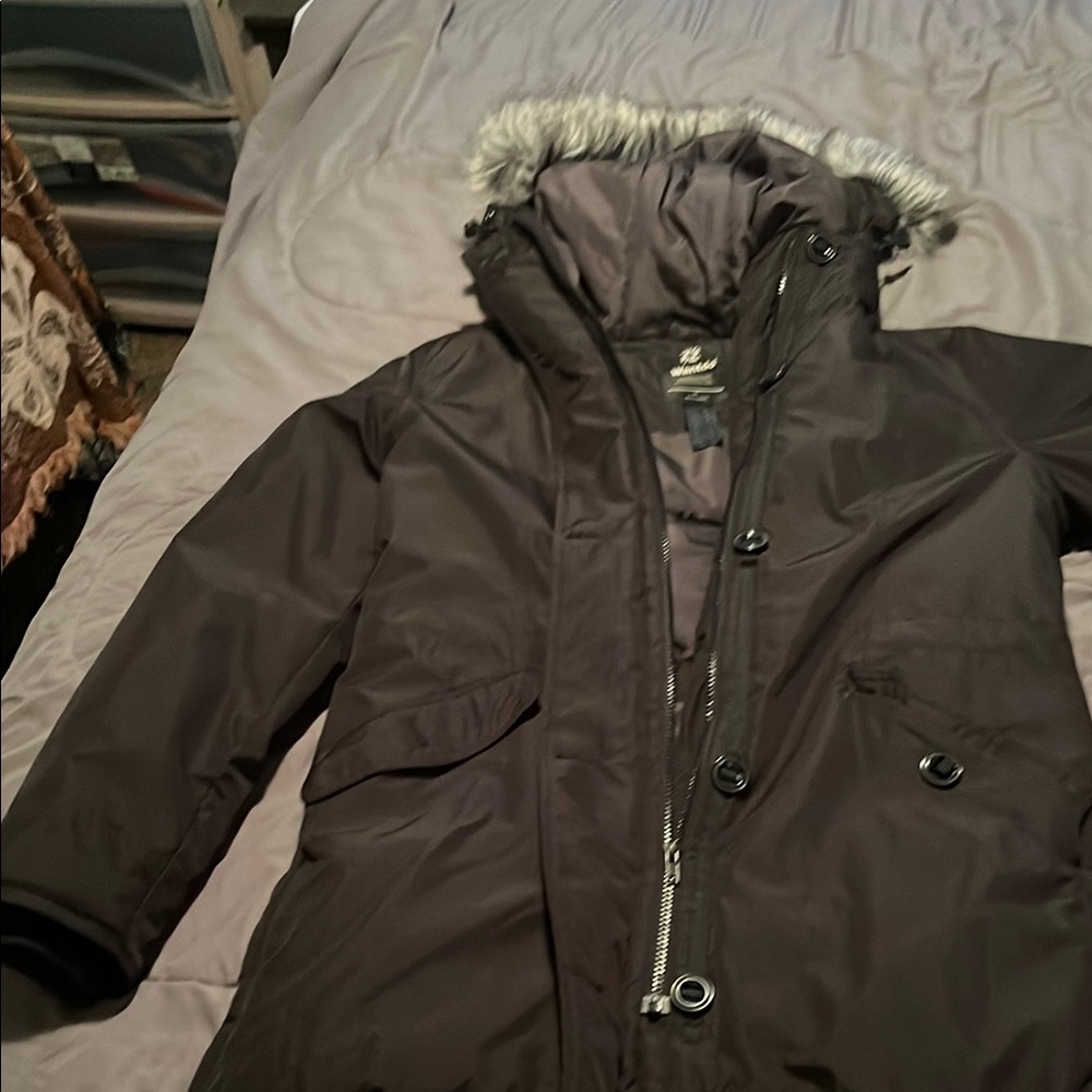 Women's Black Parka Coat